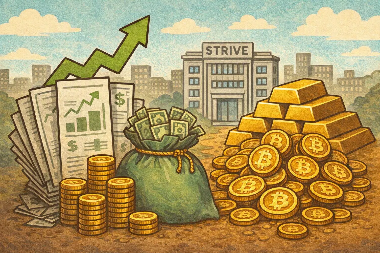 Strive以股票發行融資5.11億美元買入6182枚BTC