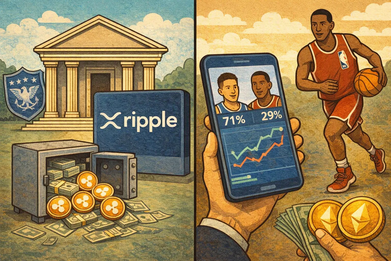 Ripple獲OCC批准營運國民信託銀行；NBA正式進軍預測市場