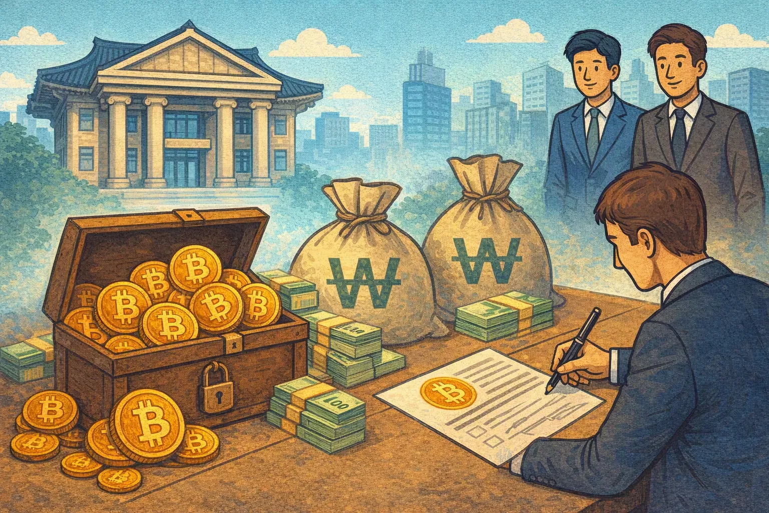 韓國全北銀行推出比特幣抵押韓元貸款
