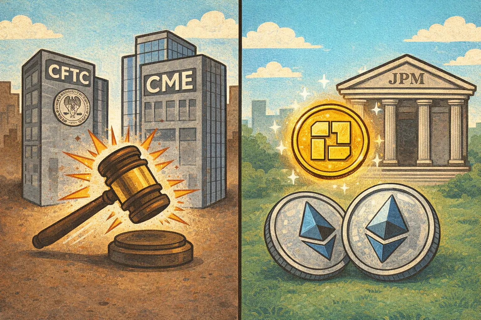 CFTC促駁回CME永續合約起訴；摩根大通JPM Coin上線以太坊