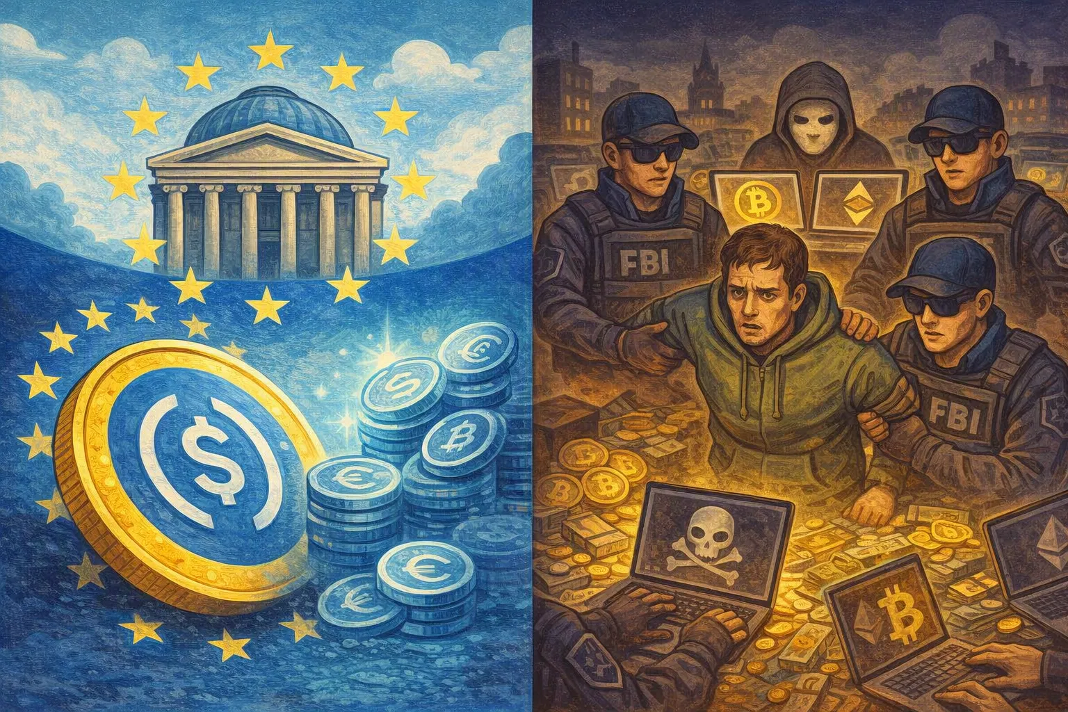歐盟將USDC列為MiCA重要電子貨幣代幣；美國搗毀東歐加密詐騙網絡
