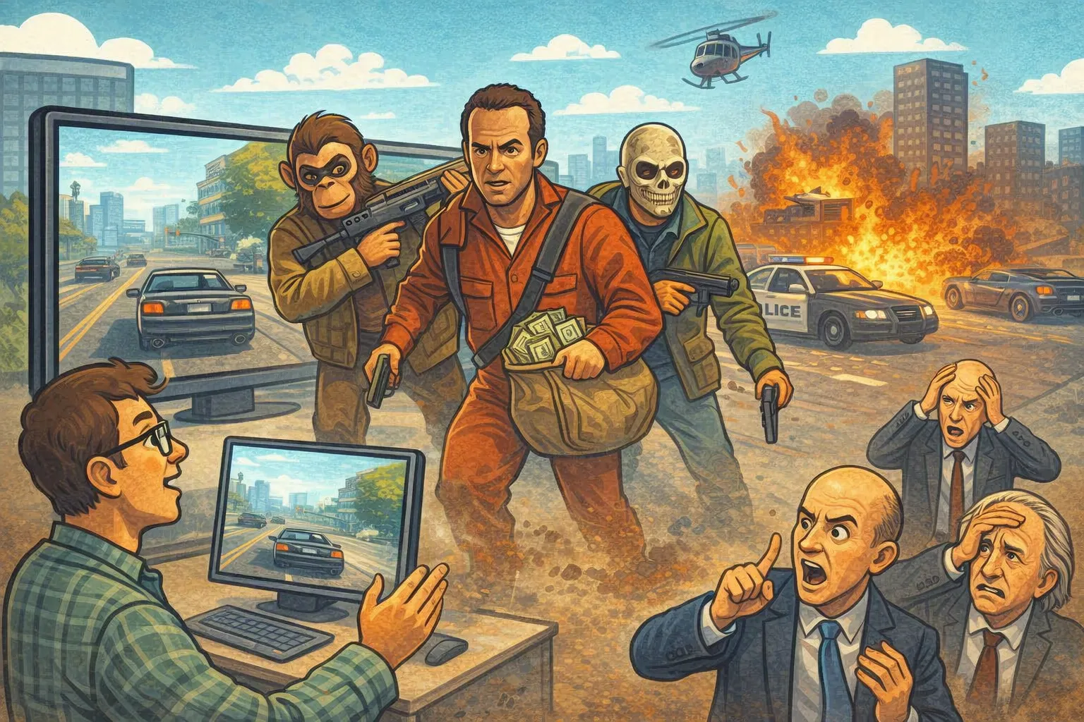 AI反編譯引發GTA 5遊戲在瀏覽器免費玩