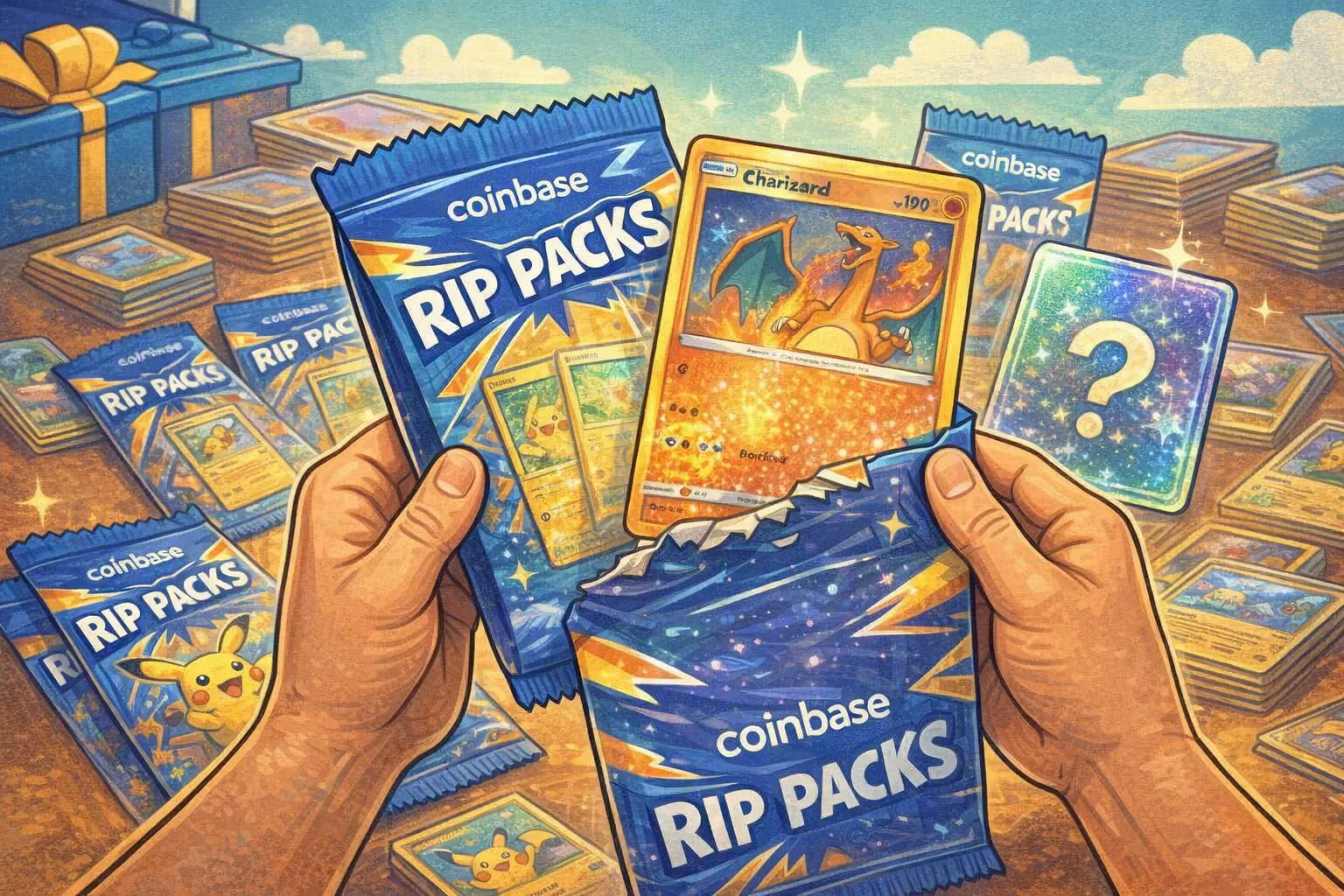 Coinbase預告推出Rip Packs實體卡開包功能
