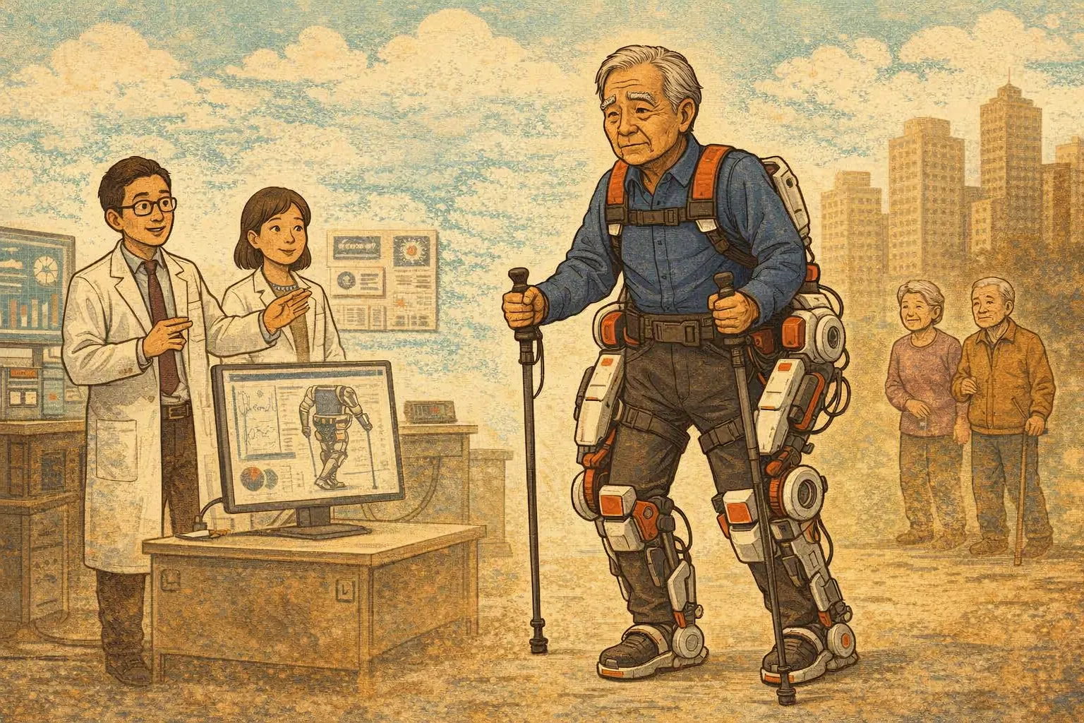 創維內部孵化老年人行走外骨骼