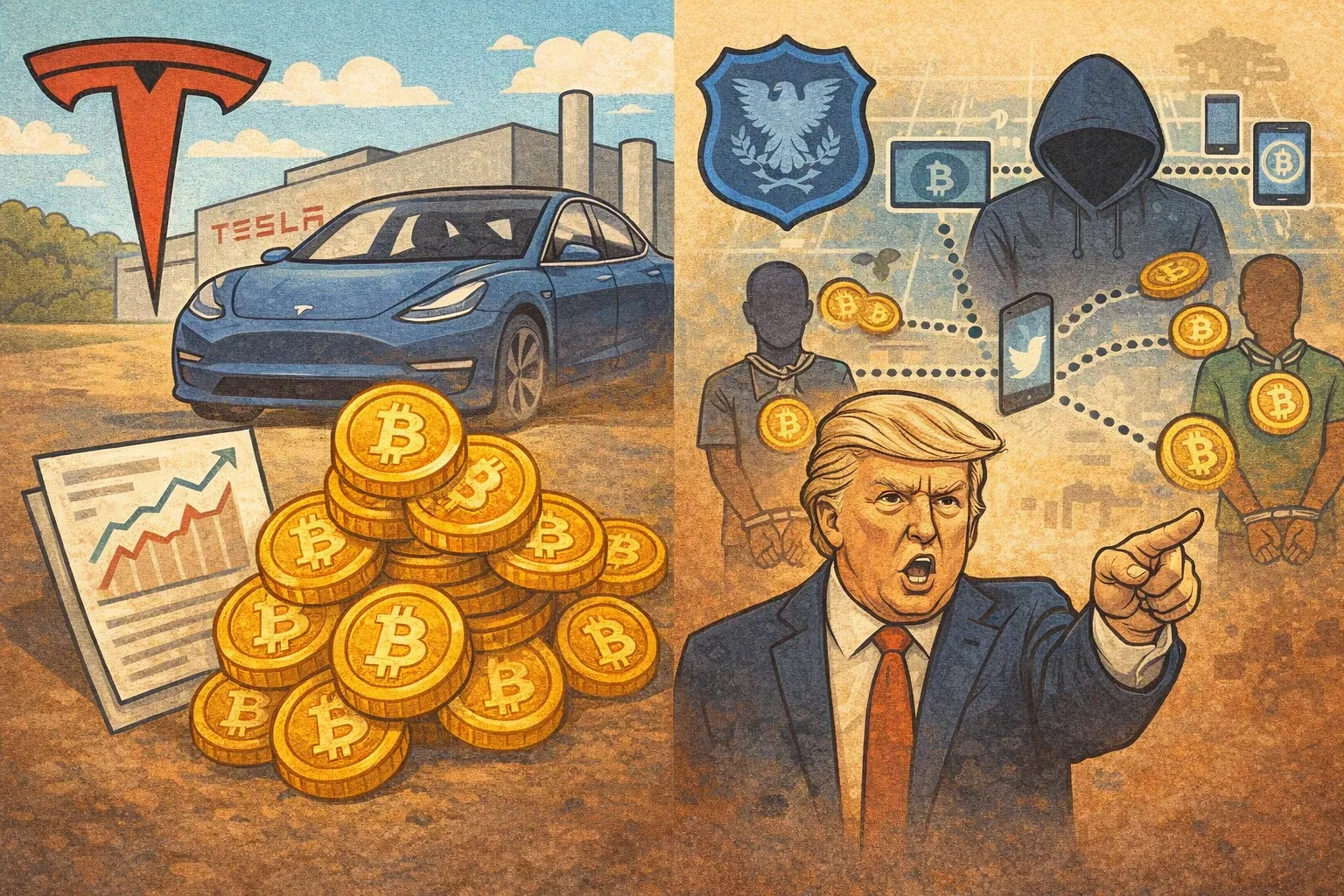特斯拉財報披露未出售比特幣；川普擬提跨境加密貨幣詐騙打擊行動