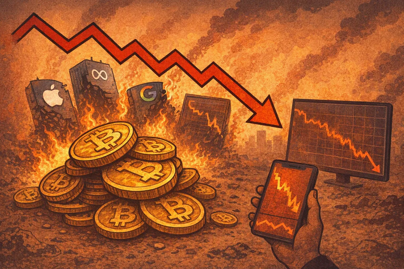 科技股崩跌拖累比特幣回吐漲幅至81365美元